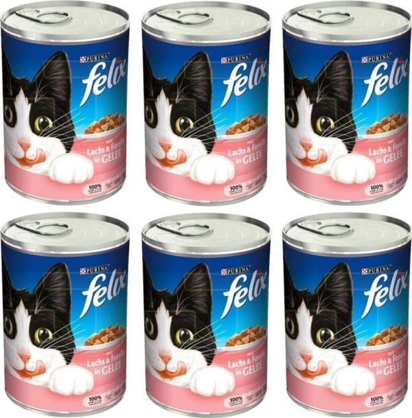 Felix Somonlu Ve Alabalıklı Konserve Yetişkin Kedi Maması 6 X 400 gr - Image 1