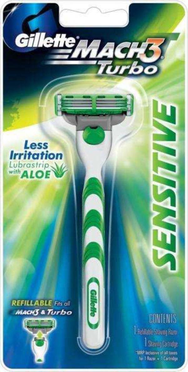 Gillette Gil Mach3 Sensitive Base Razor 1up - Image 1