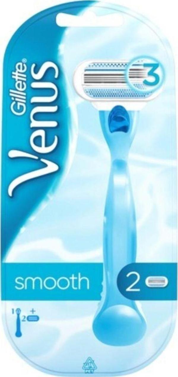 Gillette Venus Venus Smooth 1 Gövde + 2 Başlık - Image 1