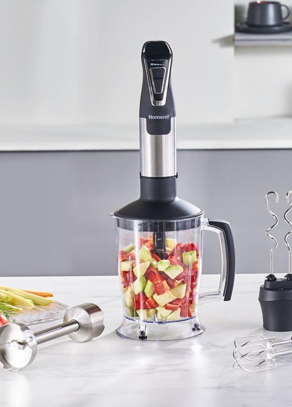 Homend Handmaid 1966h Inox Xlarge Hazneli, Çift Bıçaklı Blender Set - Image 1