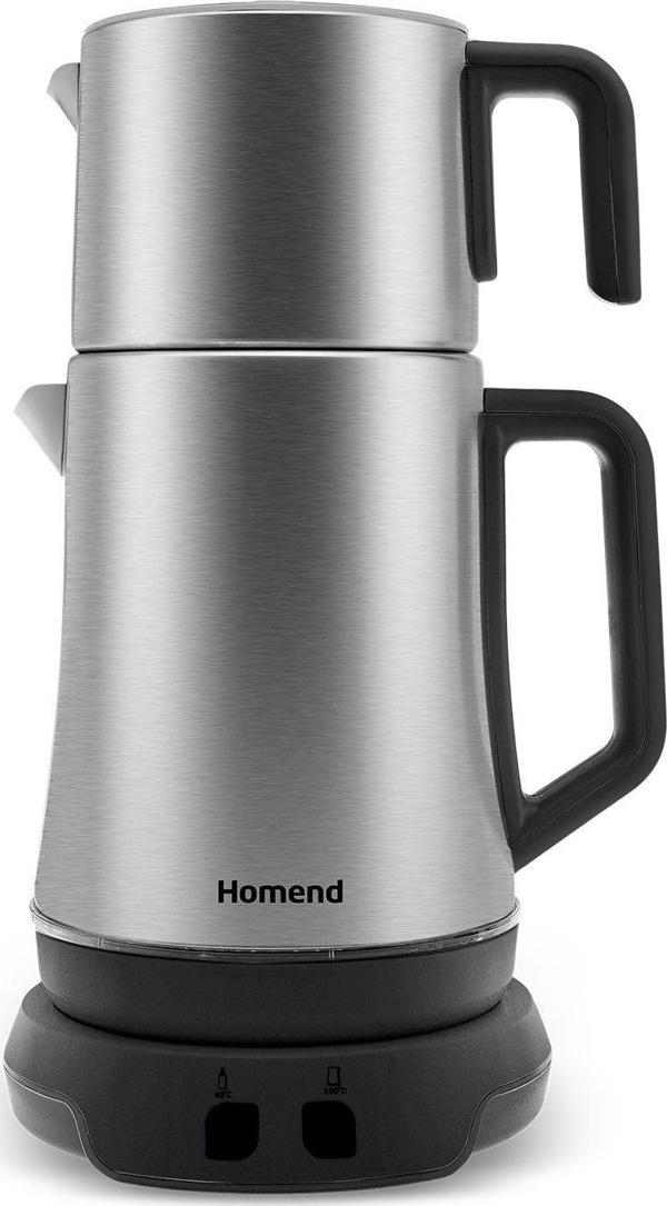 Homend Royaltea Elegant 1775h Konuşan Çay Makinesi Inox Siyah - Image 1