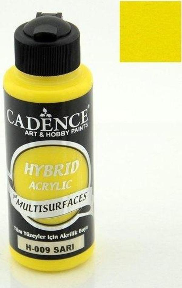 Cadence Hybrid Akrilik Multisurfaces H-009 Sarı 120Ml - Image 1