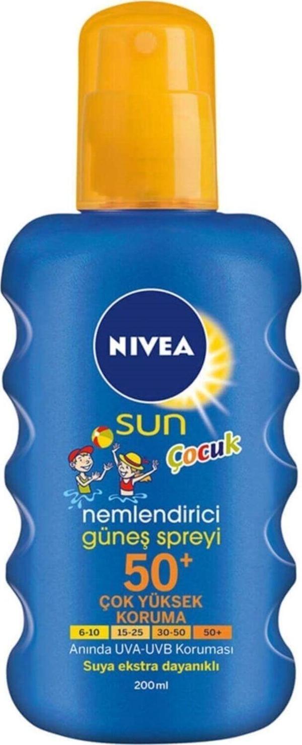 Nivea Sun Çocuk Spf50+ Nemlendirici Güneş Spreyi 200 ml - Image 1