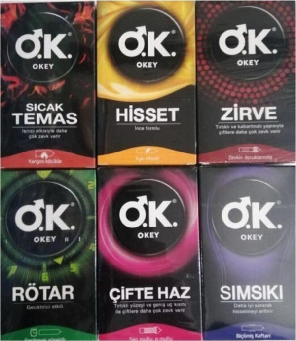 Okey 60'lı Karışık Set 6 Paket Prezervatif 60 Adet - Image 1