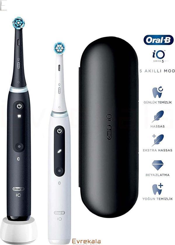 Oral-B İO 5 Otomatik Diş Fırçası 2'li Yeni Seri Yapay Zeka Otomatik Diş Fırçası - Image 1