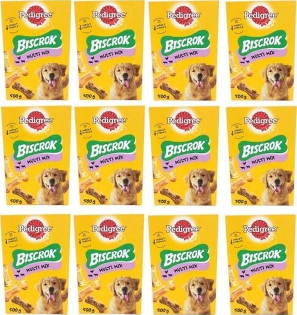 Pedigree Biscrok Multi Mix Köpek Ödül Bisküvisi 500 Gr (12 Adet) - Image 1