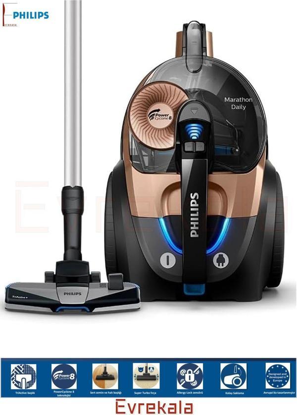Philips Toz Torbasız Süpürge Marathon Turbo Başlık Hayvan Dostu Yetkili Satıcı  - Image 1