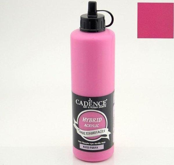 Cadence Hybrid Akrilik Multisurfaces H-025 Fuşya 500Ml - Image 1