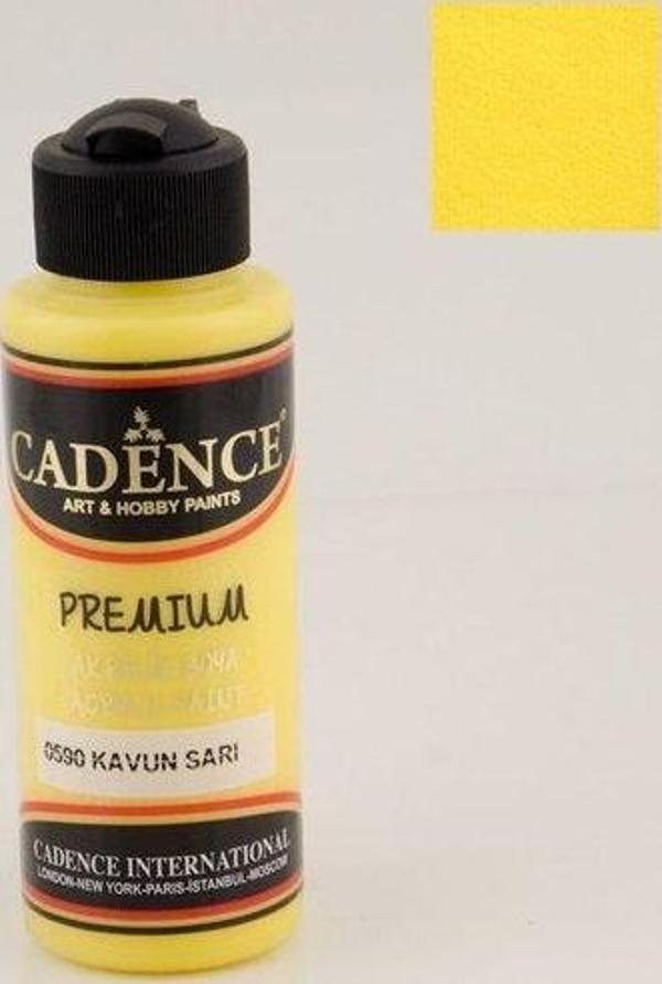 Cadence Premium Akrilik Boya 0755 Limon Sarı 120Ml - Image 1