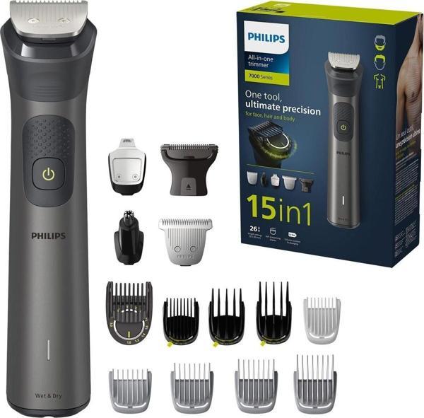 Philips Series 7000 Hepsi Bir Arada Düzeltici, Yüz, Baş ve Vücut için 15'i 1 arada Çoklu Bakım - Image 1