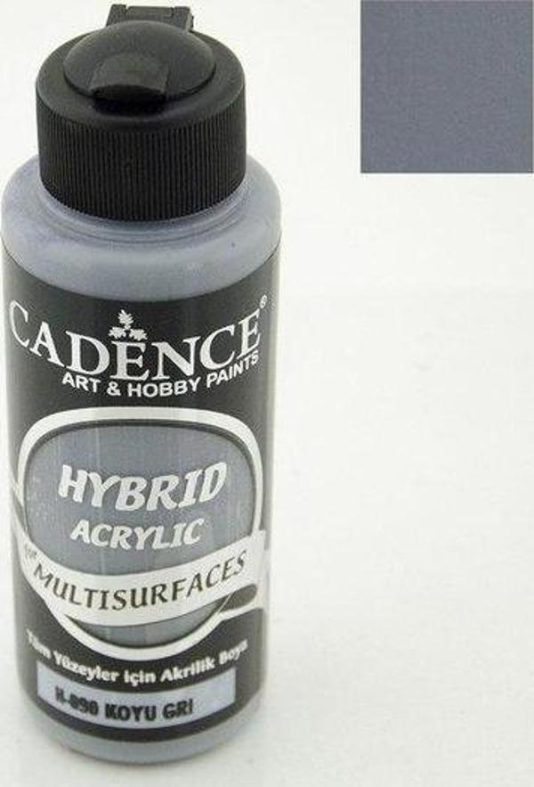 Cadence Hybrid Akrilik Multisurfaces H-090 Koyu Gri 120Ml - Image 1