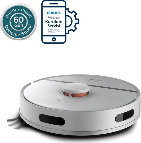 Philips VP 3000 Serisi Islak Kuru Moplu Beyaz Robot Süpürge,4000 PA , 0,35 Litre , 14,76 V , Beyaz - Image 1