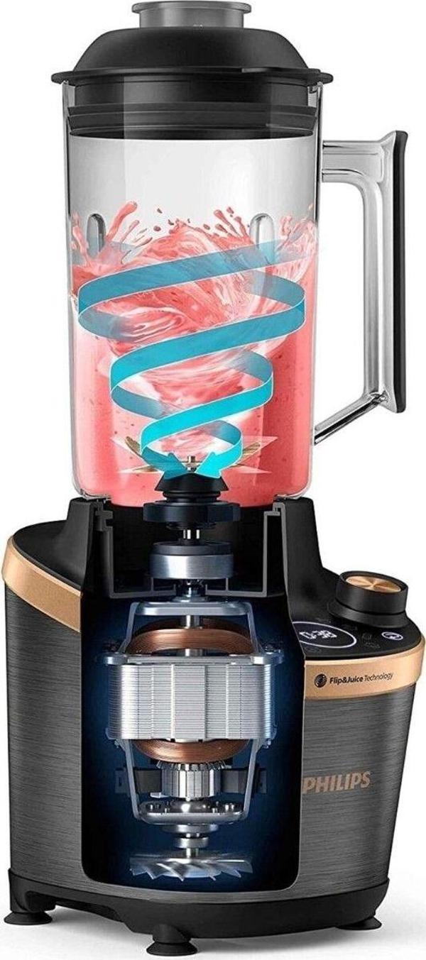 Philips YENİ SERİ , 1500 W , 2 Litre ,  Flip&juice Meyve Sıkacağı Modüllü Yüksek Hızlı Blender - Image 1