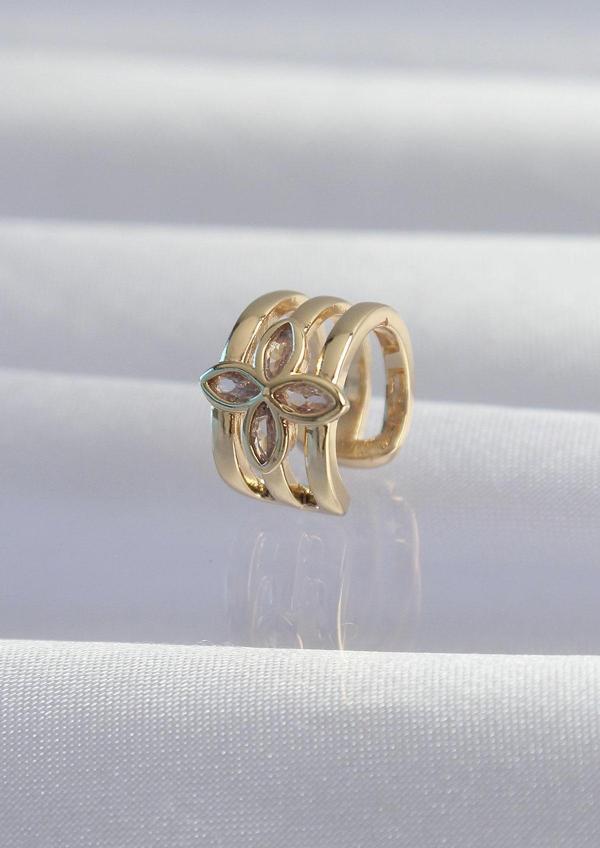 Pirinç Gold Renk Yonca Earcuff Küpe - TJ-BKP9331 - Image 1