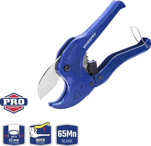 WORKPRO WP301002 42mm Profesyonel PPRC Plastik Boru Kesme Makası - Image 1