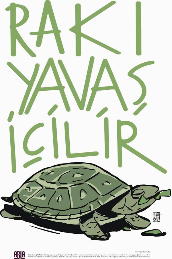 Rakı Yavaş İçilir Poster 48x68cm - Image 1