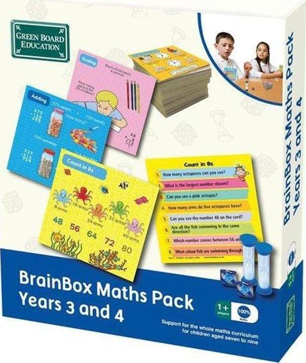 GreenBoard BrainBox Matematik Paketi 3-4 (Maths Pack Years 3 and 4) - İngilizce - Image 1