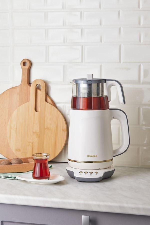 Homend Royaltea 1760h Konuşan Çay Makinesi Krem Gold - Image 1
