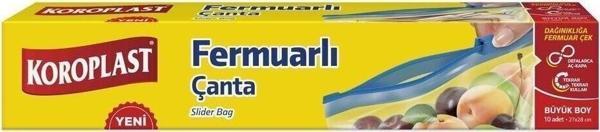 Koroplast Fermuarlı Çanta Büyük Boy 27 Cm* 28 Cm - Image 1