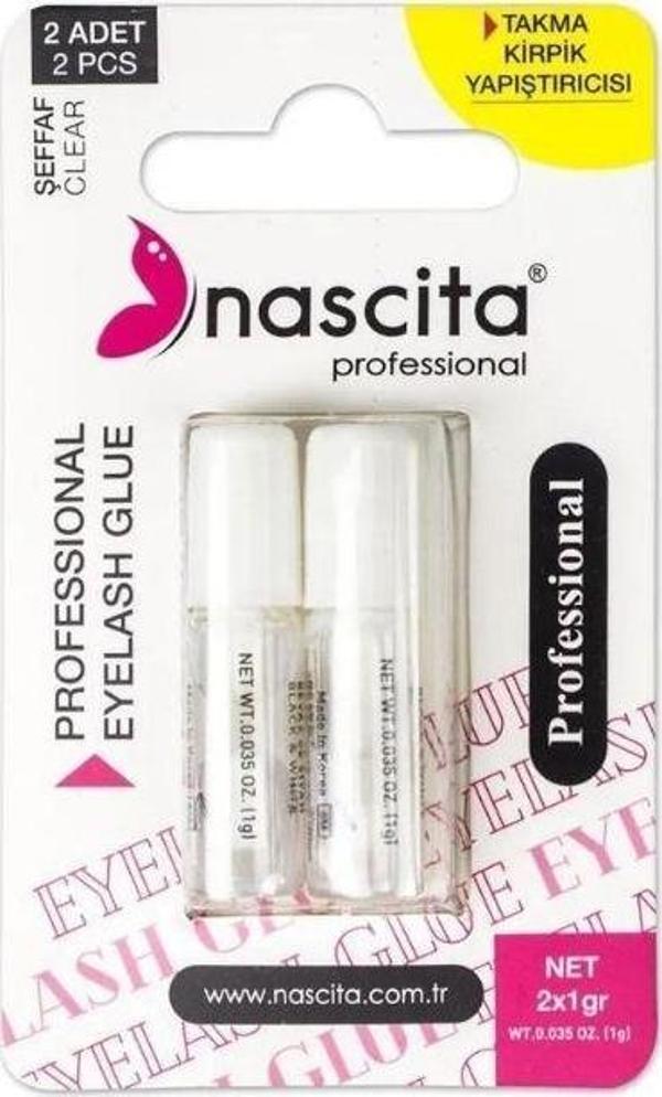 Nascita Takma Kirpik Yapıştırıcı Pro Şeffaf 3 Gr 2 Adet - Image 1