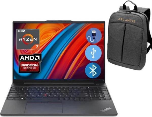 Lenovo E16" Thınkpad 21JT0017TX ATL51 RYZEN7-7730U 24GB 512 GB M.2 SSD  16" WİN 11 PRO Taşınabilir Bilgisayar + ÇANTA - Image 1