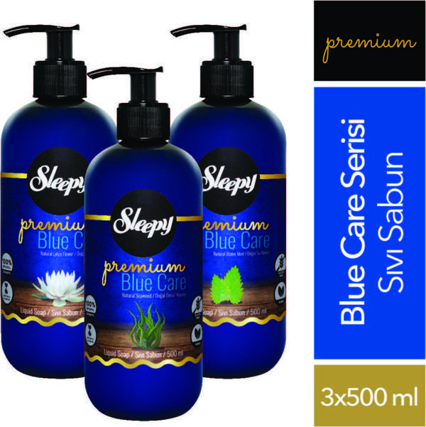 Sleepy Premium Blue Care Serisi Sıvı Sabun 3x500 ml - Image 1