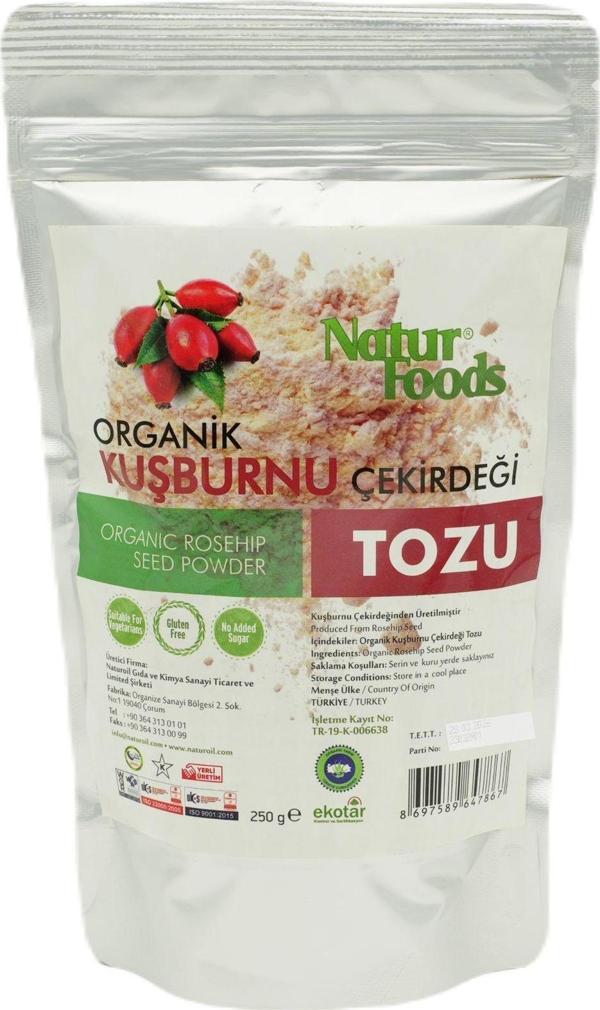 Natur Foods Organik Kuşburnu Çekirdeği Tozu 250 Gr - Image 1