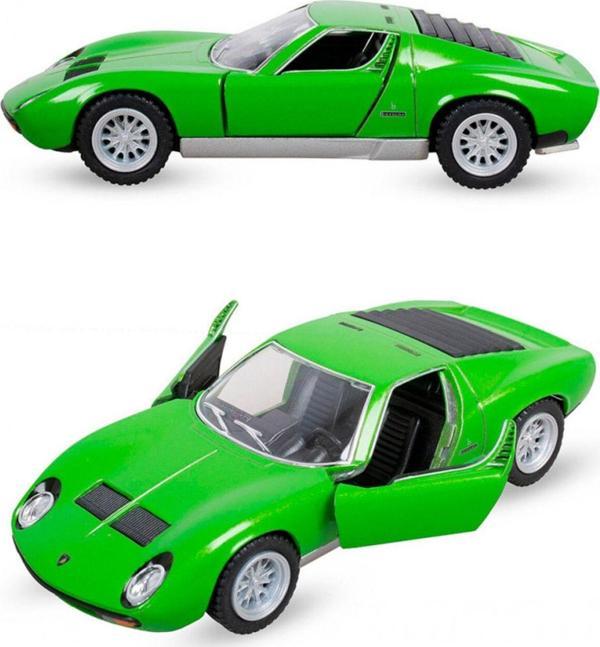 Kinsmart 1971 Lmaborghini Miura Diecast Çek Bırak Metal Araba Yeşil - Image 1