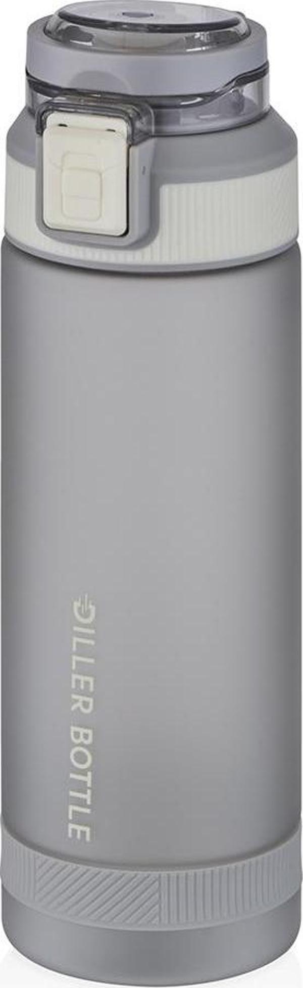 Diller Kilitli Kapak Taşıma Askılı Gri Spor Matarası 790 ml - Image 1