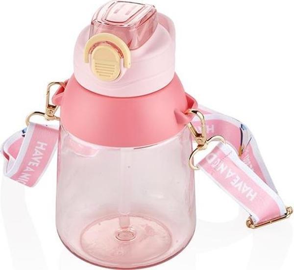 Vagonlife Pipetli Çocuk Su Matarası Pembe 800 ml - Image 1