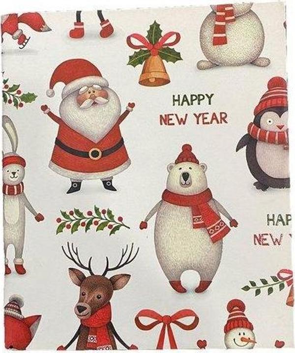 4NIO 16.5x19 Penguen Yılbaşı Kare  Defter Nio-0041 - Image 1
