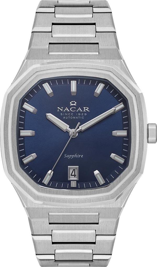Nacar NC40-290607-ALM Gri Metal Band Erkek Kol Saati - Image 1