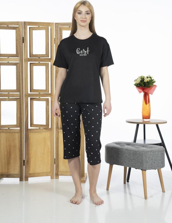 Estiva 24063 Kadın Kısa Kollu Kapri Pijama Takım - Image 1