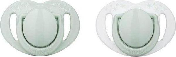 Mamajoo Sterilizasyon & Saklama Kutulu Powder Green Desenli İkili Ortodontik Emzik / 0 Ay+ - Image 1
