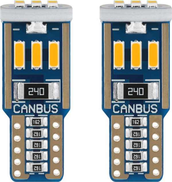 Space Dekoratif led ampul T10-15SMD 4014 CANBUS 12V çift turuncu / LAAM863 - Image 1