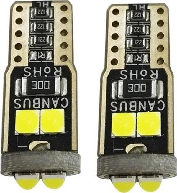 Space Dekoratif led ampul T10-6SMD 3030 CANBUS 12V çift beyaz / LAAM865 - Image 1