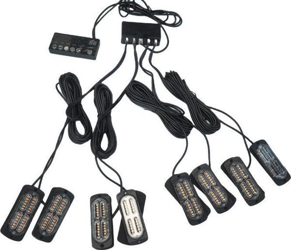 Space 17 fonksiyonlu çakar lamba 12-30v 24 led 8 adet sarı*sarı set / LAPA548-1 - Image 1