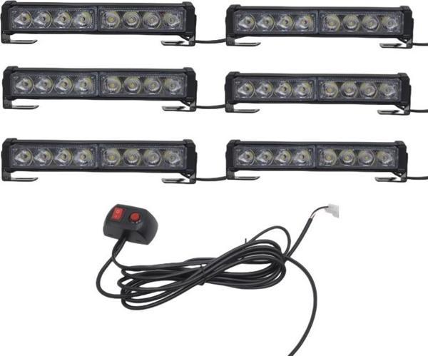 Space 6'lı 48 led çakar lamba kırmızı-kırmızı 12-30V / LAPA545-3 - Image 1