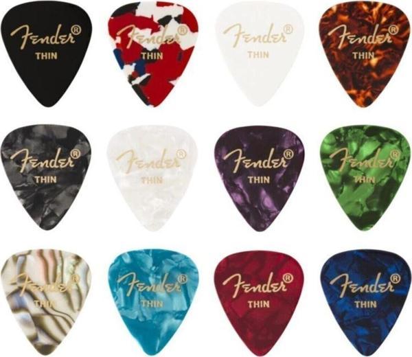 FENDER 351 Shape Celluloid Medley Thin 1 Adet - Image 1