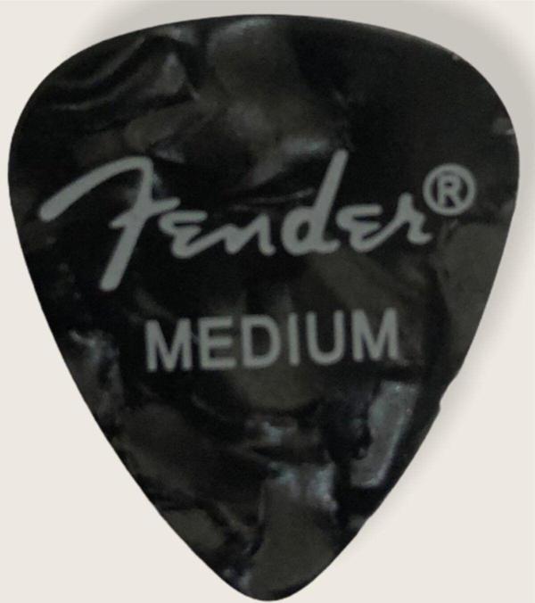 FENDER Premium 351 Shape Celluloid Picks Black Moto Medium Pena - 1 Adet - Image 1