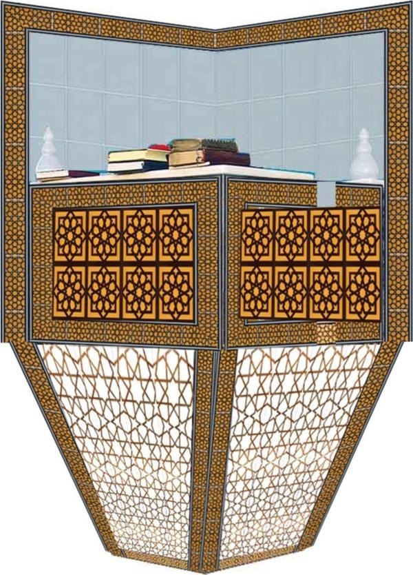 Armada Çini 120X160 Sarı Kahve Beyaz Cami Kürsüsü - Image 1