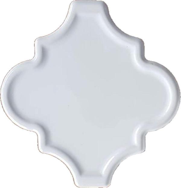 Armada Çini 12X12 Ottoman Rölyefli Arabesk Beyaz Çini  - Image 1