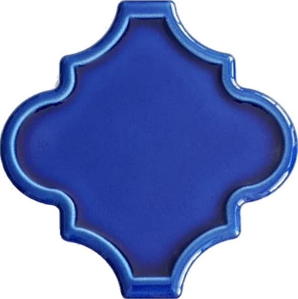 Armada Çini 12X12 Ottoman Rölyefli Arabesk Kobalt Çini - Image 1