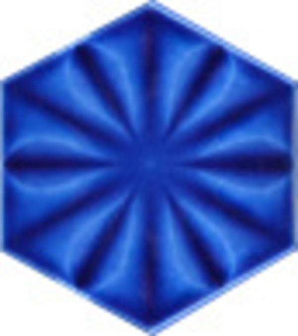 Armada Çini 15X17 Cm Çiçekli Kobalt Altıgen Seramik - Image 1