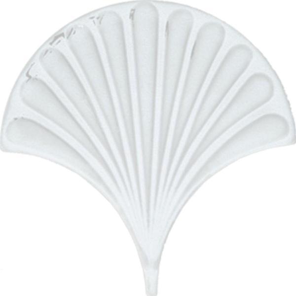 Armada Çini 17X17 Cm Beyaz Istiridye Balık Pulu Desen Çini - Image 1