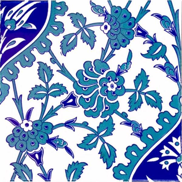 Armada Çini 20X20 Cm Ac 42 Kütahya Cami Çinisi Iznik Desenli Seramik Çini Karo - Image 1