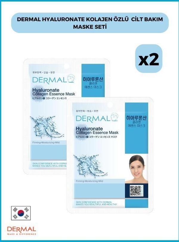 Dermal Hyaluronate Kolajen Özlü  Cilt Bakım Maske Seti - Image 1