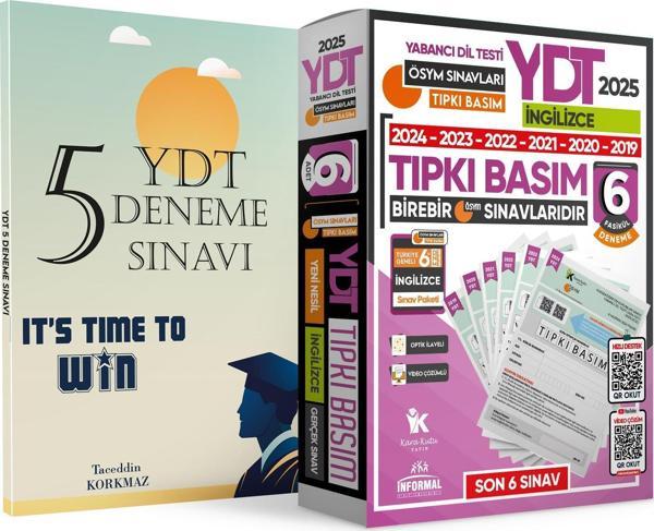 2025 YKS YDT (Yabancı Dil Testi) İngilizce Tıpkı Basım 6lı Paket ve Özgün 5 Deneme Sınavı 2li Set - Karakutu Yayınları - Image 1