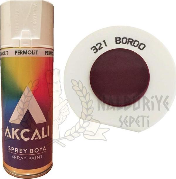 Akçalı Akrilik Sprey Boya BORDO 400 ml - 321 - Image 1