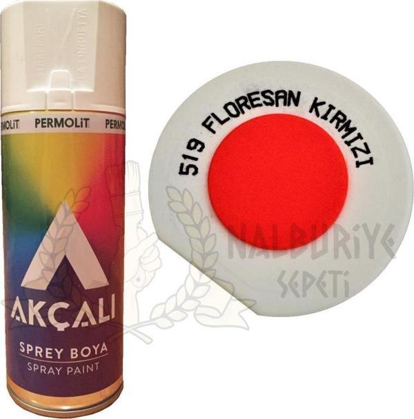 Akçalı Akrilik Sprey Boya FLORESAN KIRMIZI 400 ml - 519 - Image 1